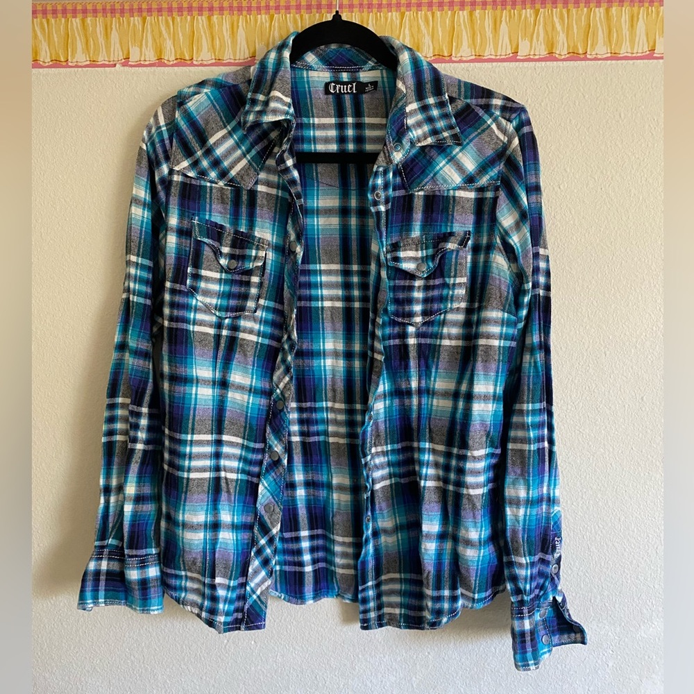 Cruel Girl Flannel Snap button L
